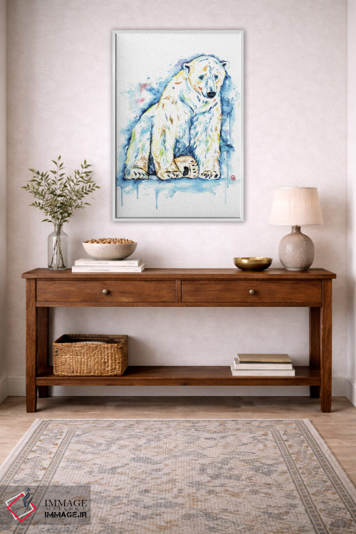 تابلو دکوراتیو خرس قطبی اثر لیزا وایت هاوس - D3W