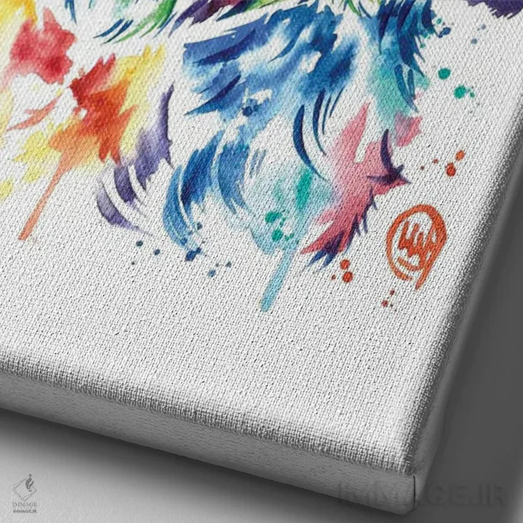 تابلو دکوراتیو شورکی اثر لیزا وایت هاوس - نمای نزدیک بافت بوم