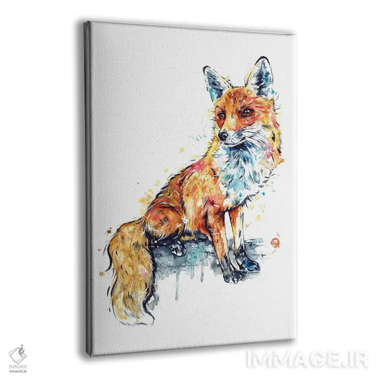 تابلو دکوراتیو روباه اثر لیزا وایت هاوس - نمای پرسپکتیو محصول