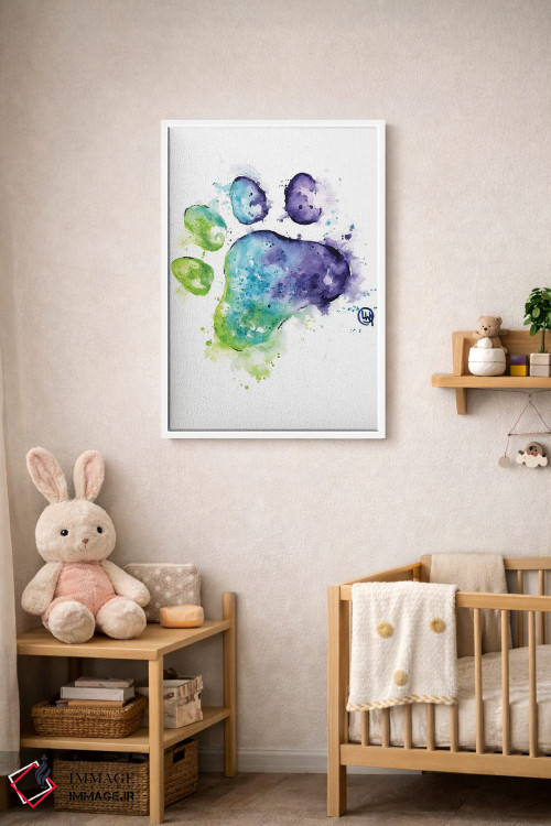 تابلو دکوراتیو پنجه بنفش اثر لیزا وایت هاوس - D3W