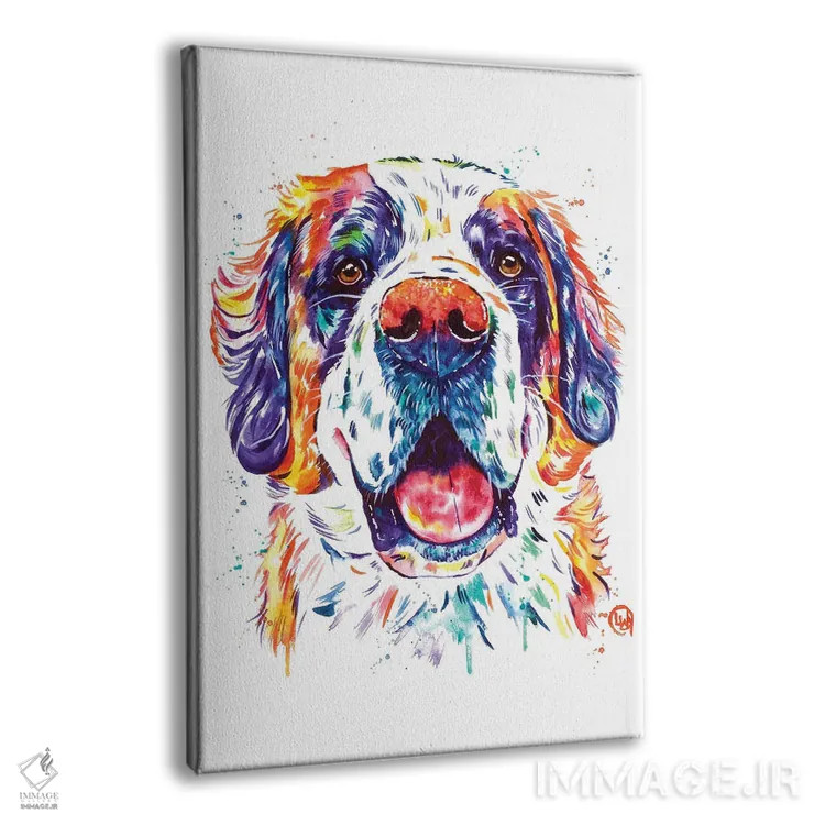 تابلو دکوراتیو سنت برنارد اثر لیزا وایت هاوس - نمای پرسپکتیو محصول