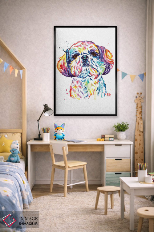 تابلو دکوراتیو کیکی شیتزو اثر لیزا وایت هاوس - D2B