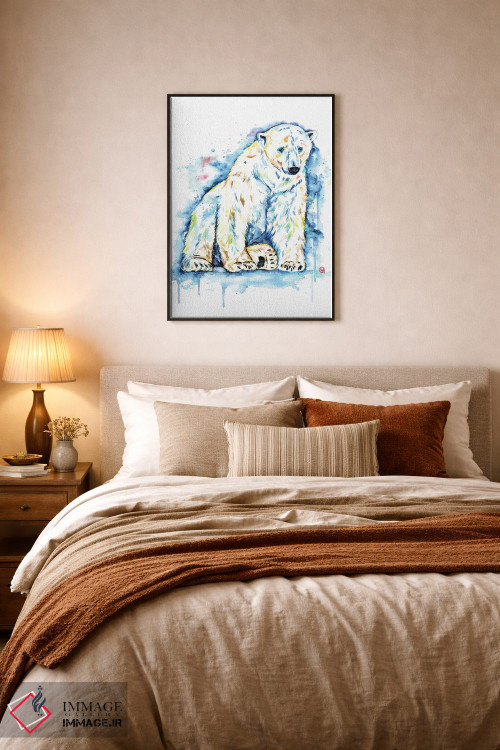 تابلو دکوراتیو خرس قطبی اثر لیزا وایت هاوس - D6B
