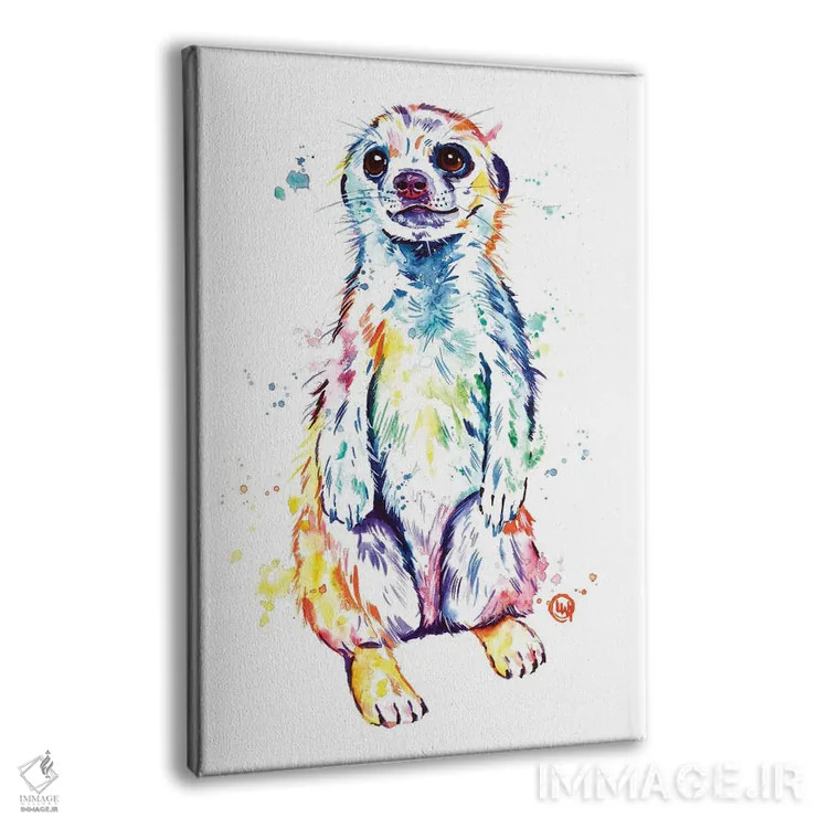 تابلو دکوراتیو میرکات اثر لیزا وایت هاوس - نمای پرسپکتیو محصول