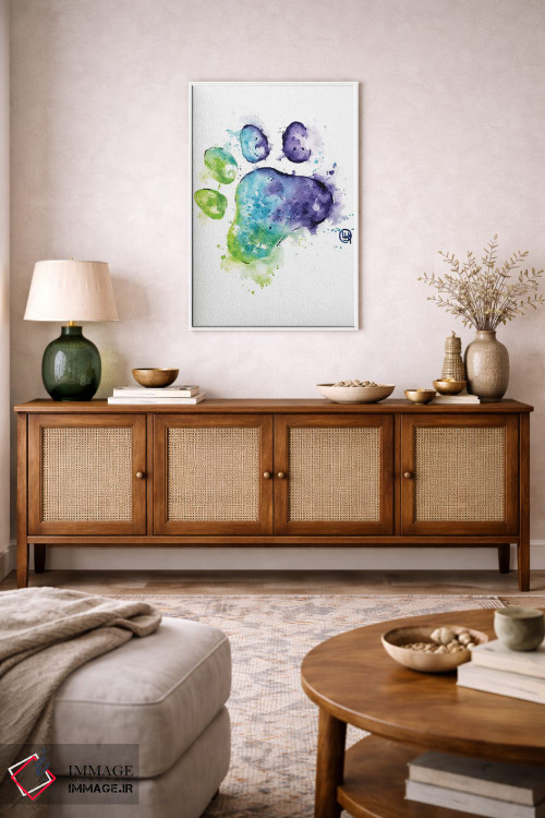 تابلو دکوراتیو پنجه بنفش اثر لیزا وایت هاوس - D4W