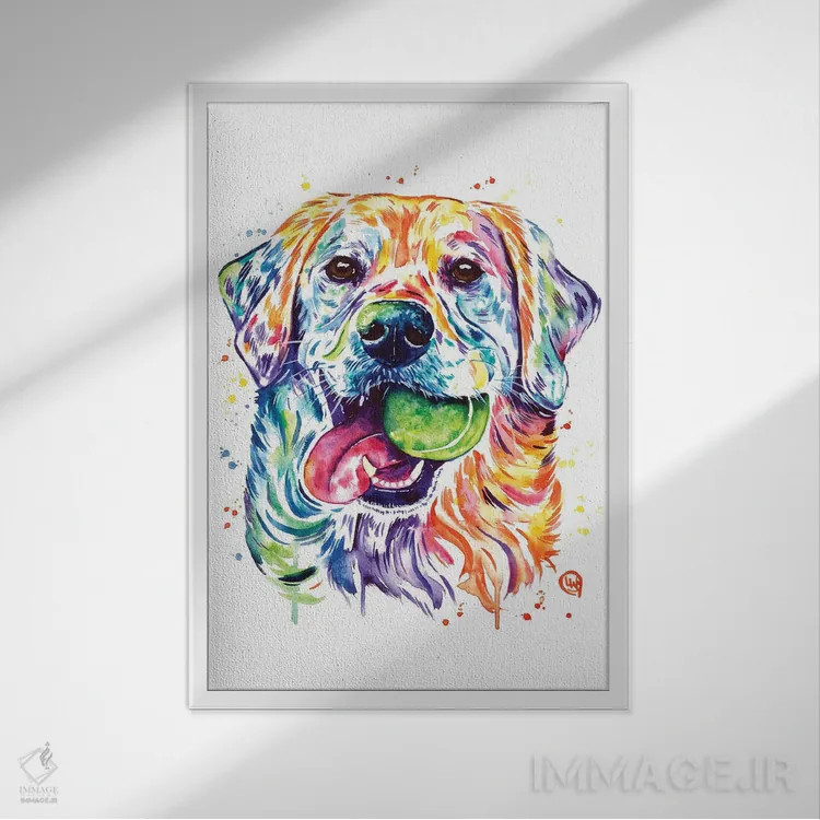 تابلو دکوراتیو توپ را پرت کن، نگیرش اثر لیزا وایت هاوس - نمای قابدار سفید