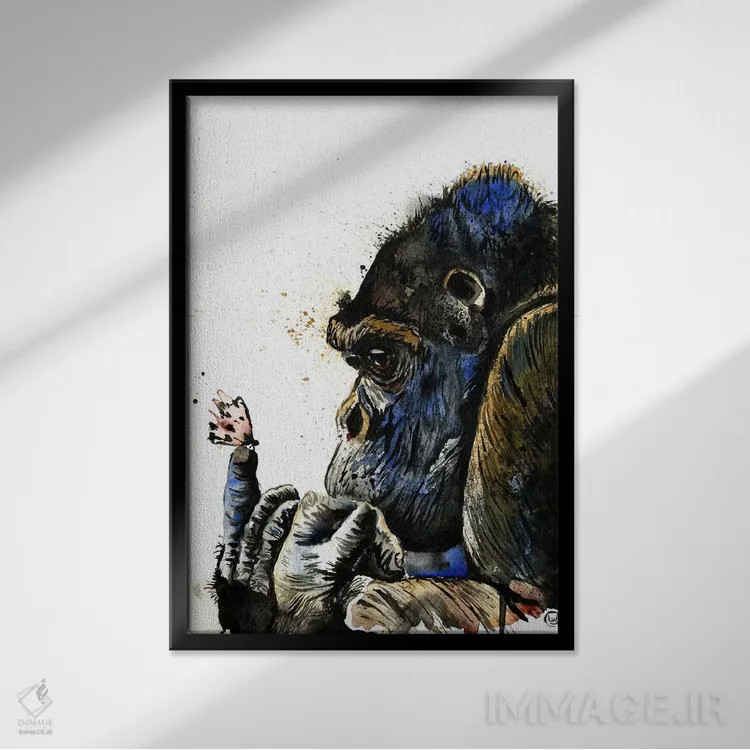 تابلو دکوراتیو غول مهربان اثر لیزا وایت هاوس - نمای قابدار مشکی