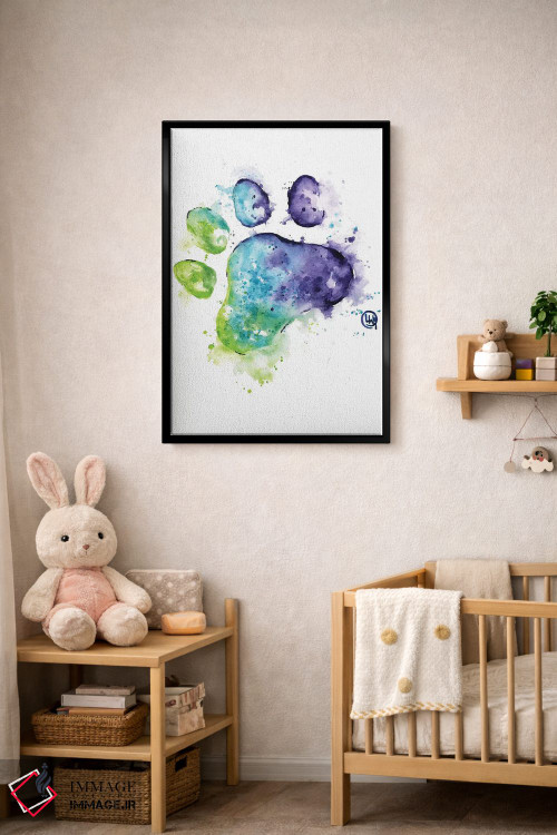 تابلو دکوراتیو پنجه بنفش اثر لیزا وایت هاوس - D5B