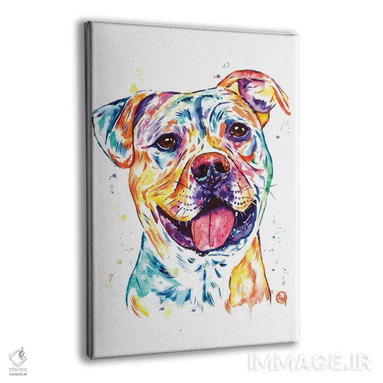 تابلو دکوراتیو استافوردشایر بول تریر اثر لیزا وایت هاوس - نمای پرسپکتیو محصول