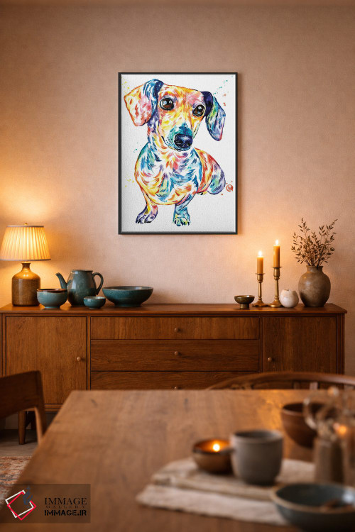 تابلو دکوراتیو داشهوند اثر لیزا وایت هاوس - D6B