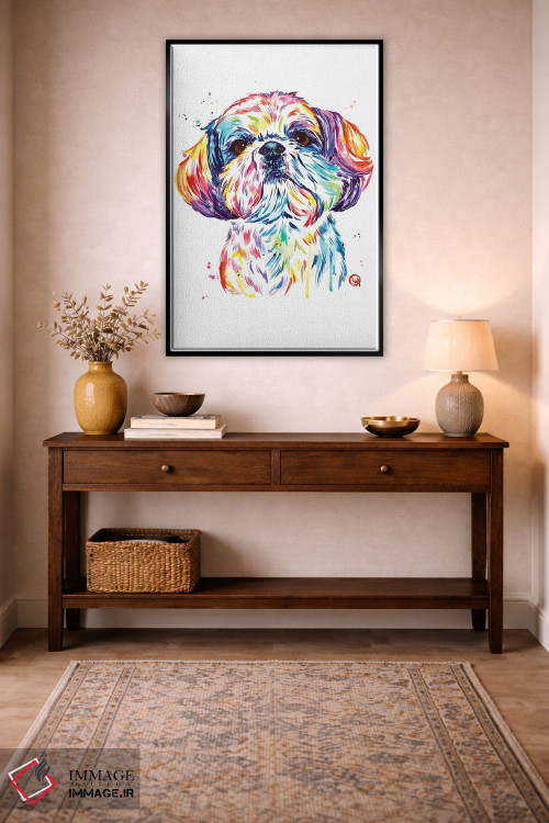 تابلو دکوراتیو کیکی شیتزو اثر لیزا وایت هاوس - D6B