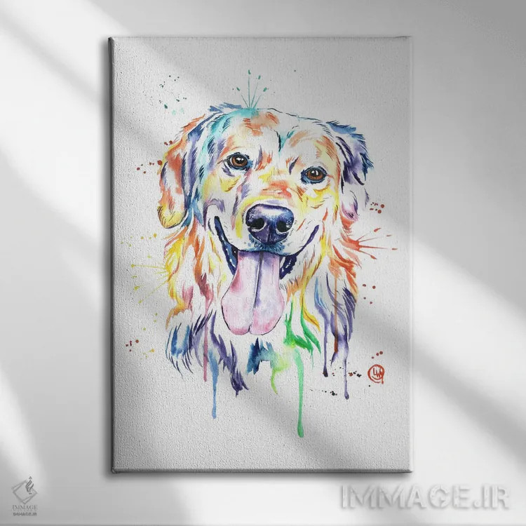 تابلو دکوراتیو طلایی اثر لیزا وایت هاوس - نمای روبهرو روی دیوار