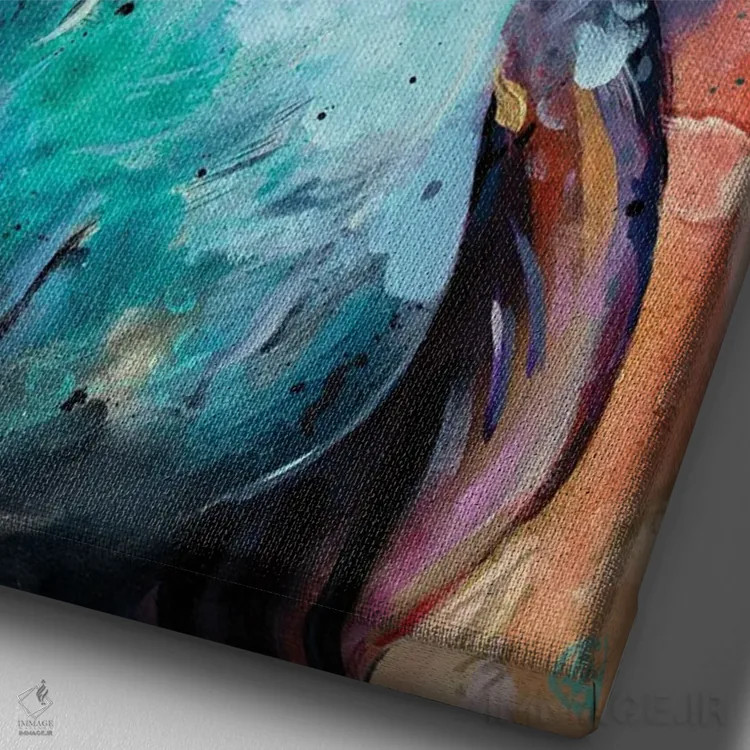 تابلو دکوراتیو من عاشق ستاره ها بوده ام اثر لیزا وایت هاوس - نمای نزدیک بافت بوم