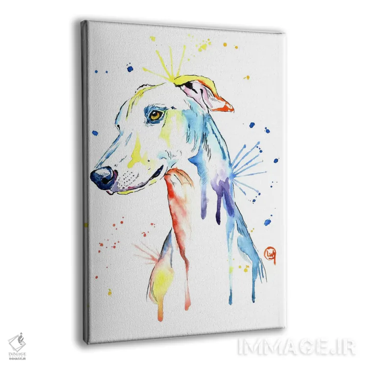 تابلو دکوراتیو گری هوند اثر لیزا وایت هاوس - نمای پرسپکتیو محصول