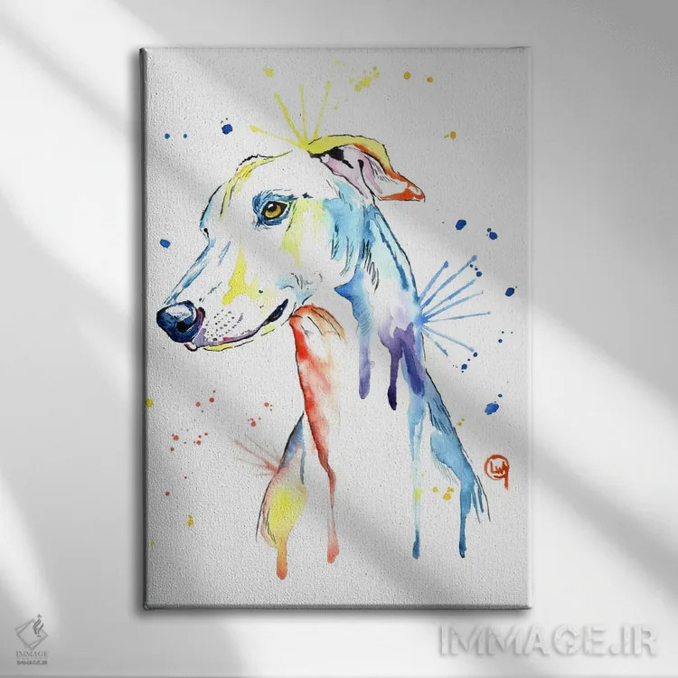 تابلو دکوراتیو گری هوند اثر لیزا وایت هاوس - نمای روبهرو روی دیوار