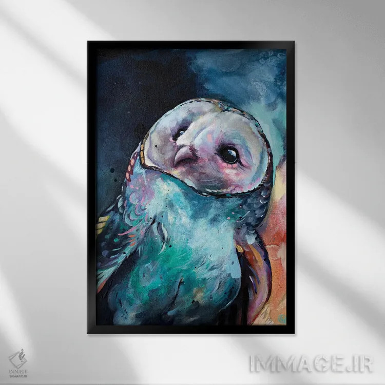 تابلو دکوراتیو من عاشق ستاره ها بوده ام اثر لیزا وایت هاوس - نمای قابدار مشکی