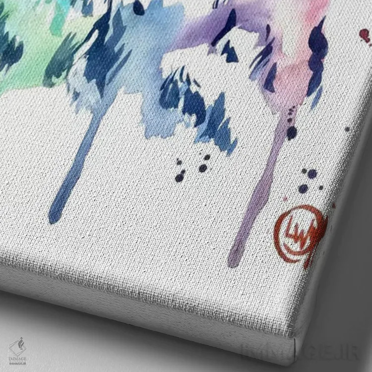 تابلو دکوراتیو گاس اثر لیزا وایت هاوس - نمای نزدیک بافت بوم