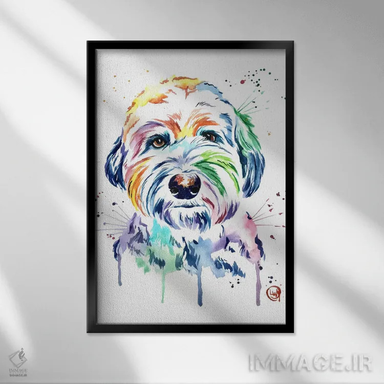 تابلو دکوراتیو گاس اثر لیزا وایت هاوس - نمای قابدار مشکی