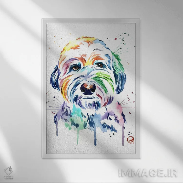 تابلو دکوراتیو گاس اثر لیزا وایت هاوس - نمای قابدار سفید