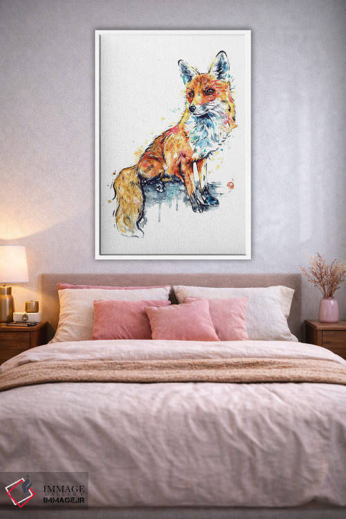 تابلو دکوراتیو روباه اثر لیزا وایت هاوس - D1W