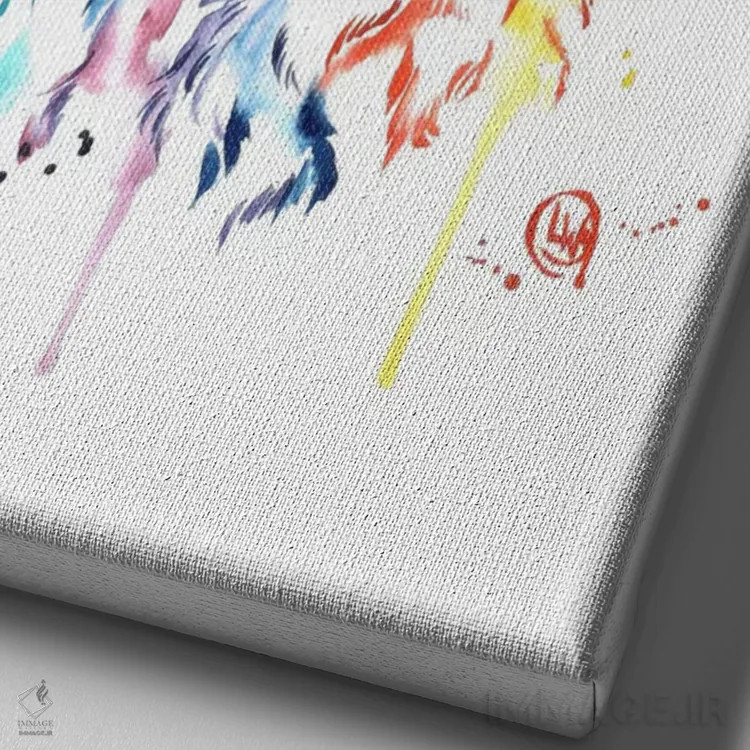 تابلو دکوراتیو هاوانیز اثر لیزا وایت هاوس - نمای نزدیک بافت بوم