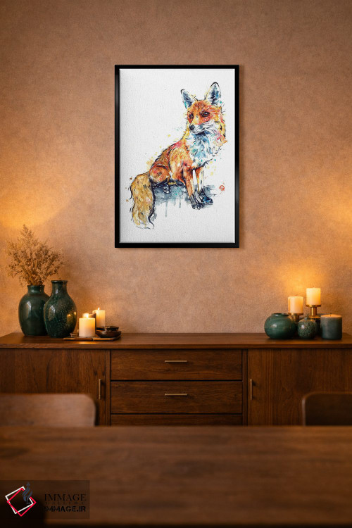 تابلو دکوراتیو روباه اثر لیزا وایت هاوس - D2B