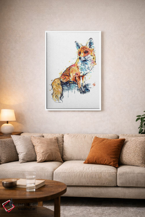 تابلو دکوراتیو روباه اثر لیزا وایت هاوس - D3W