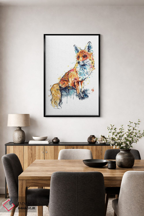تابلو دکوراتیو روباه اثر لیزا وایت هاوس - D4B