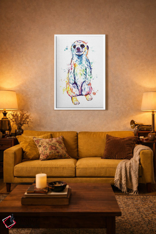 تابلو دکوراتیو میرکات اثر لیزا وایت هاوس - D2W