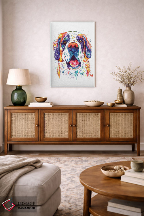 تابلو دکوراتیو سنت برنارد اثر لیزا وایت هاوس - D2W