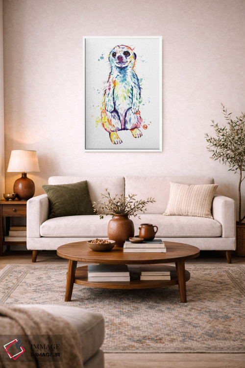 تابلو دکوراتیو میرکات اثر لیزا وایت هاوس - D3W