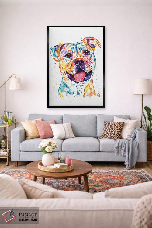 تابلو دکوراتیو استافوردشایر بول تریر اثر لیزا وایت هاوس - D1B