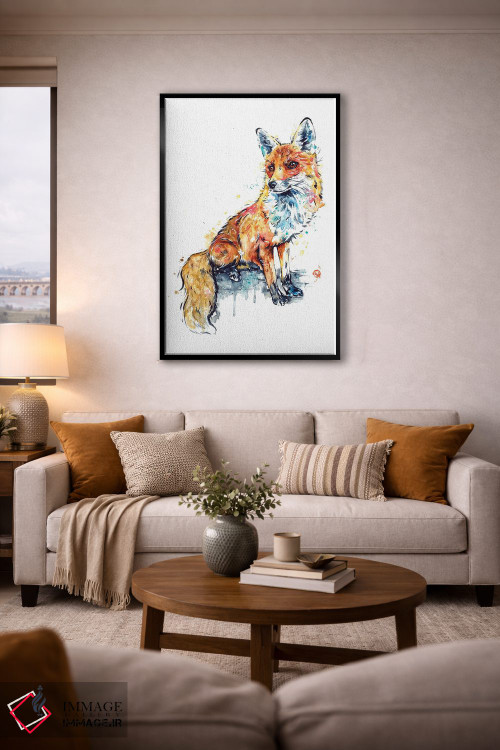 تابلو دکوراتیو روباه اثر لیزا وایت هاوس - D5B