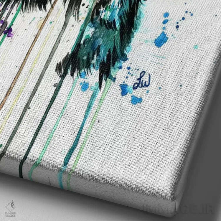 تابلو دکوراتیو انتظار اثر لیزا وایت هاوس - نمای نزدیک بافت بوم