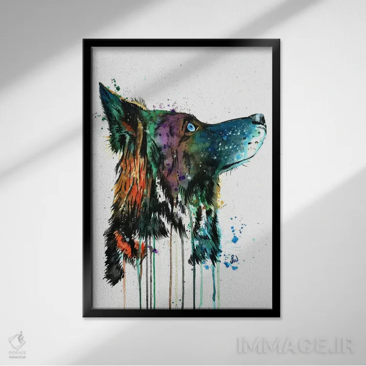 تابلو دکوراتیو انتظار اثر لیزا وایت هاوس - نمای قابدار مشکی