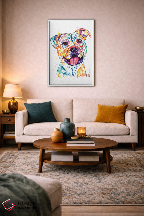 تابلو دکوراتیو استافوردشایر بول تریر اثر لیزا وایت هاوس - D2W