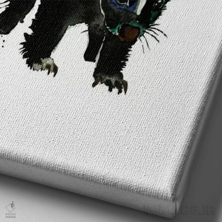 تابلو دکوراتیو لکه جوهر اثر لیزا وایت هاوس - نمای نزدیک بافت بوم