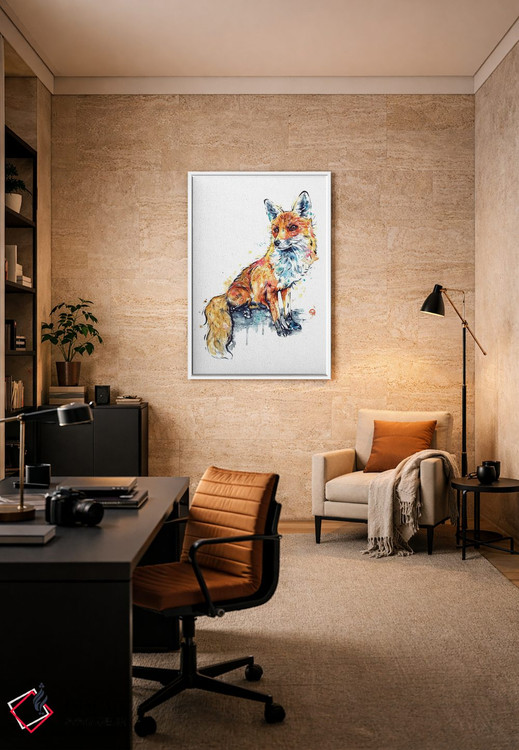 تابلو دکوراتیو روباه اثر لیزا وایت هاوس - D6W