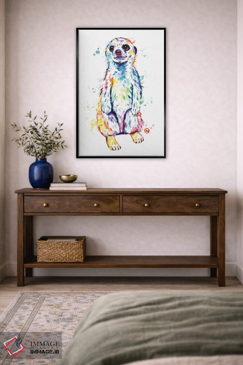 تابلو دکوراتیو میرکات اثر لیزا وایت هاوس - D4B