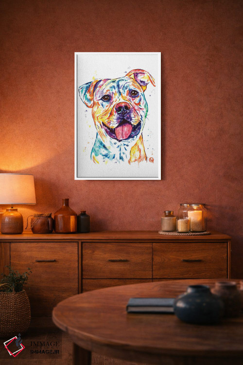 تابلو دکوراتیو استافوردشایر بول تریر اثر لیزا وایت هاوس - D3W