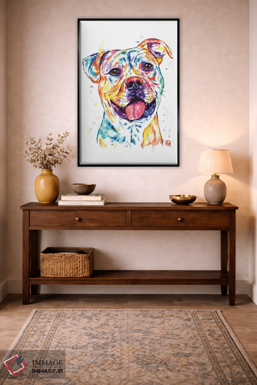 تابلو دکوراتیو استافوردشایر بول تریر اثر لیزا وایت هاوس - D4B