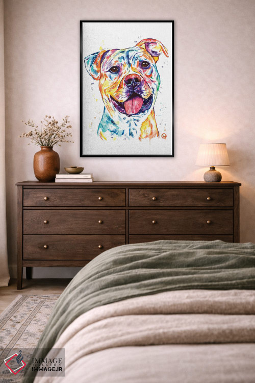 تابلو دکوراتیو استافوردشایر بول تریر اثر لیزا وایت هاوس - D5B