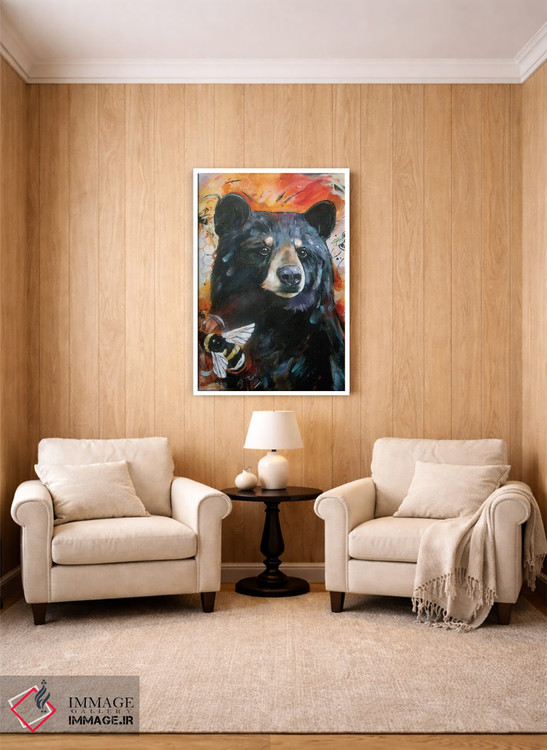 تابلو دکوراتیو خرس و زنبورها اثر لیزا وایت هاوس - D2W