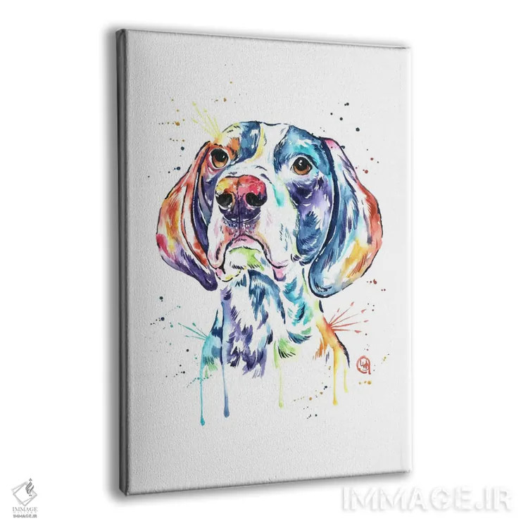 تابلو دکوراتیو سگ اشاره گر اثر لیزا وایت هاوس - نمای پرسپکتیو محصول