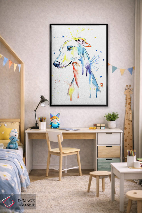 تابلو دکوراتیو گری هوند اثر لیزا وایت هاوس - D2B