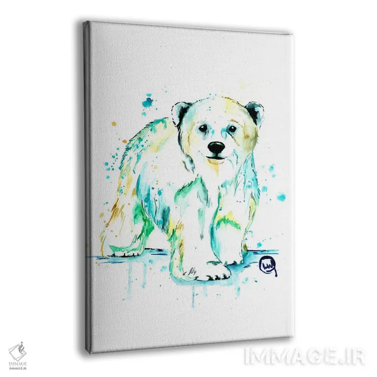 تابلو دکوراتیو خرس قطبی بچه اثر لیزا وایت هاوس - نمای پرسپکتیو محصول