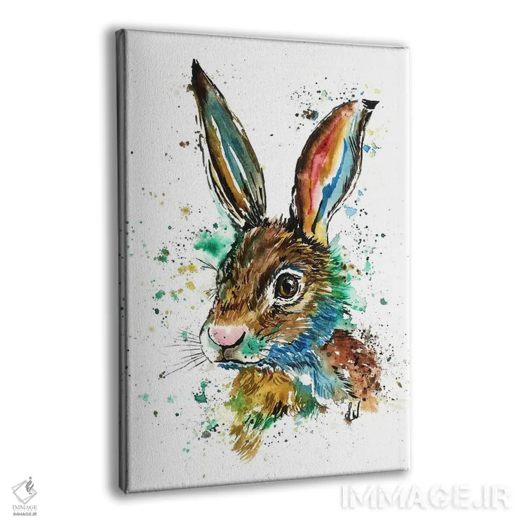 تابلو دکوراتیو خرگوش واقعی اثر لیزا وایت هاوس - نمای پرسپکتیو محصول