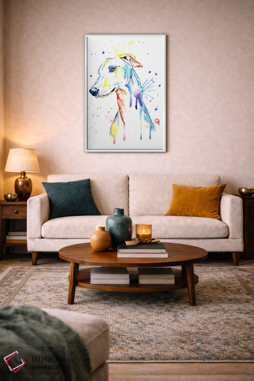 تابلو دکوراتیو گری هوند اثر لیزا وایت هاوس - D3W