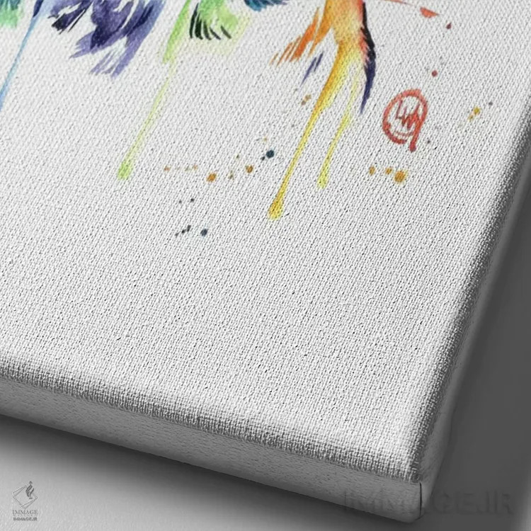 تابلو دکوراتیو سگ اشاره گر اثر لیزا وایت هاوس - نمای نزدیک بافت بوم