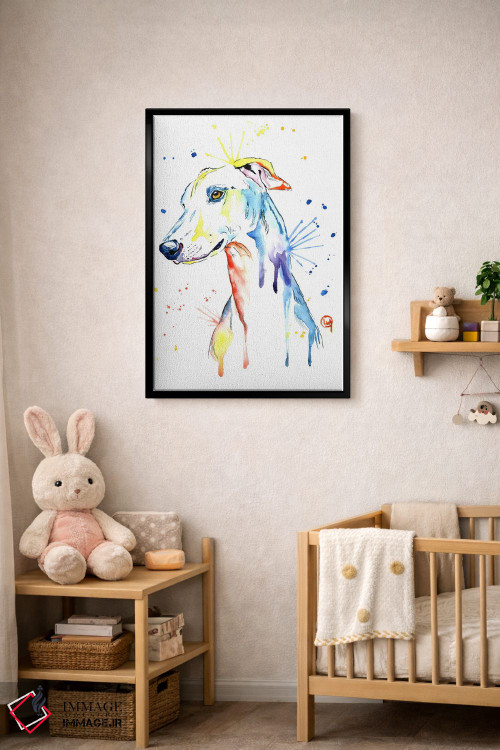 تابلو دکوراتیو گری هوند اثر لیزا وایت هاوس - D5B